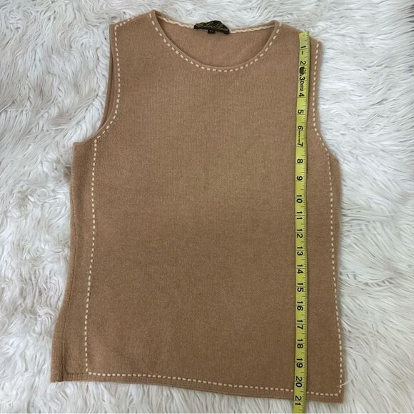 Loro Piana Set of 2 Womens Cashmere Knitted Cardigan Sweater & Top Camel Size S - Picture 10 of 13